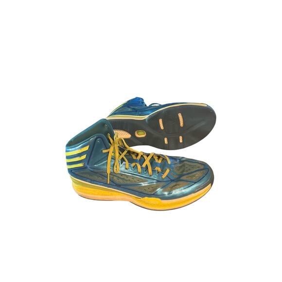 Men\'s Adidas Adizero Crazy Light Basketball Shoes Neon Blue and Yellow Size 12
